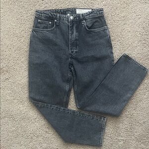 rag & bone Women's Faded Black Ankle Jeans